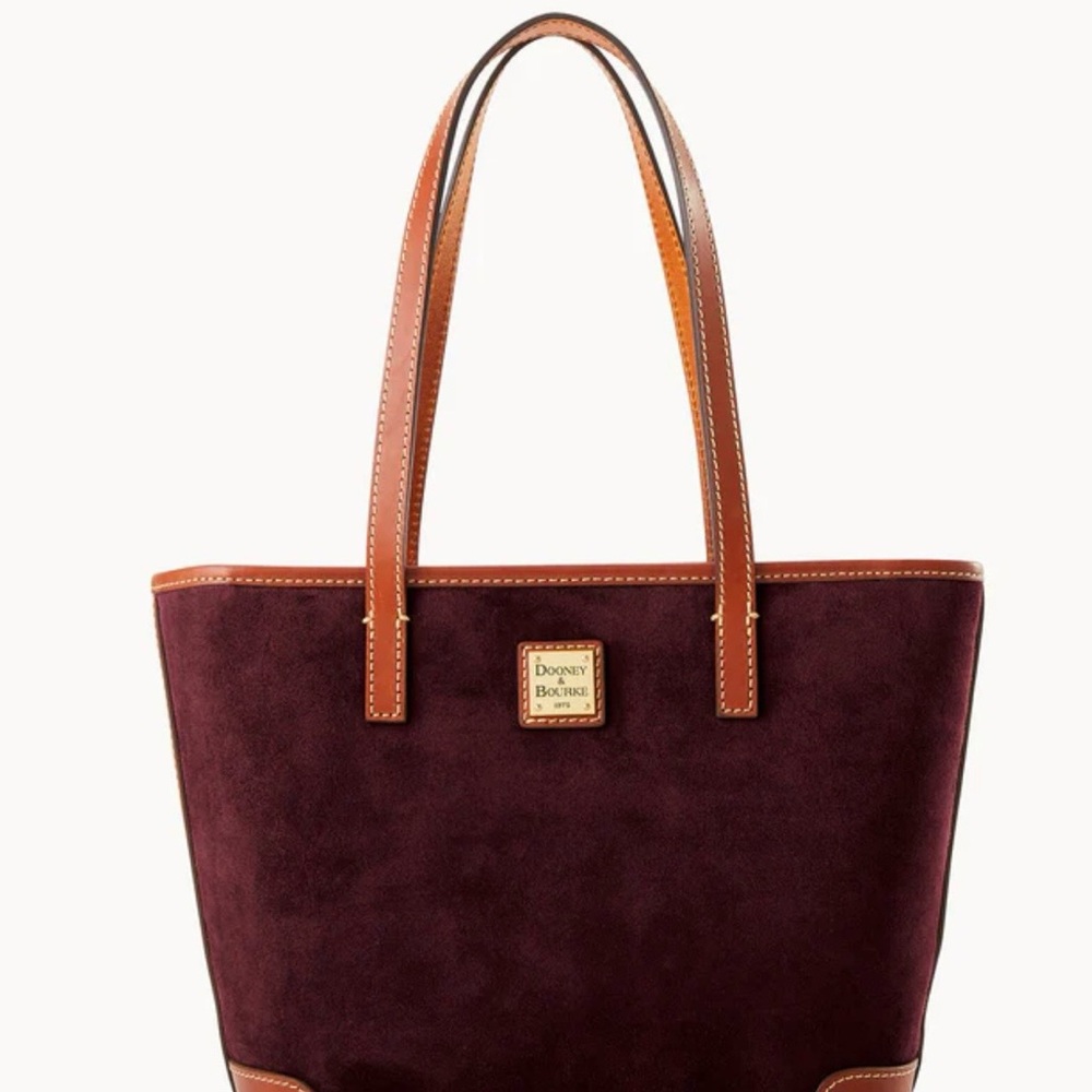 Dooney & Bourke Rich Burgundy and Tan Tote